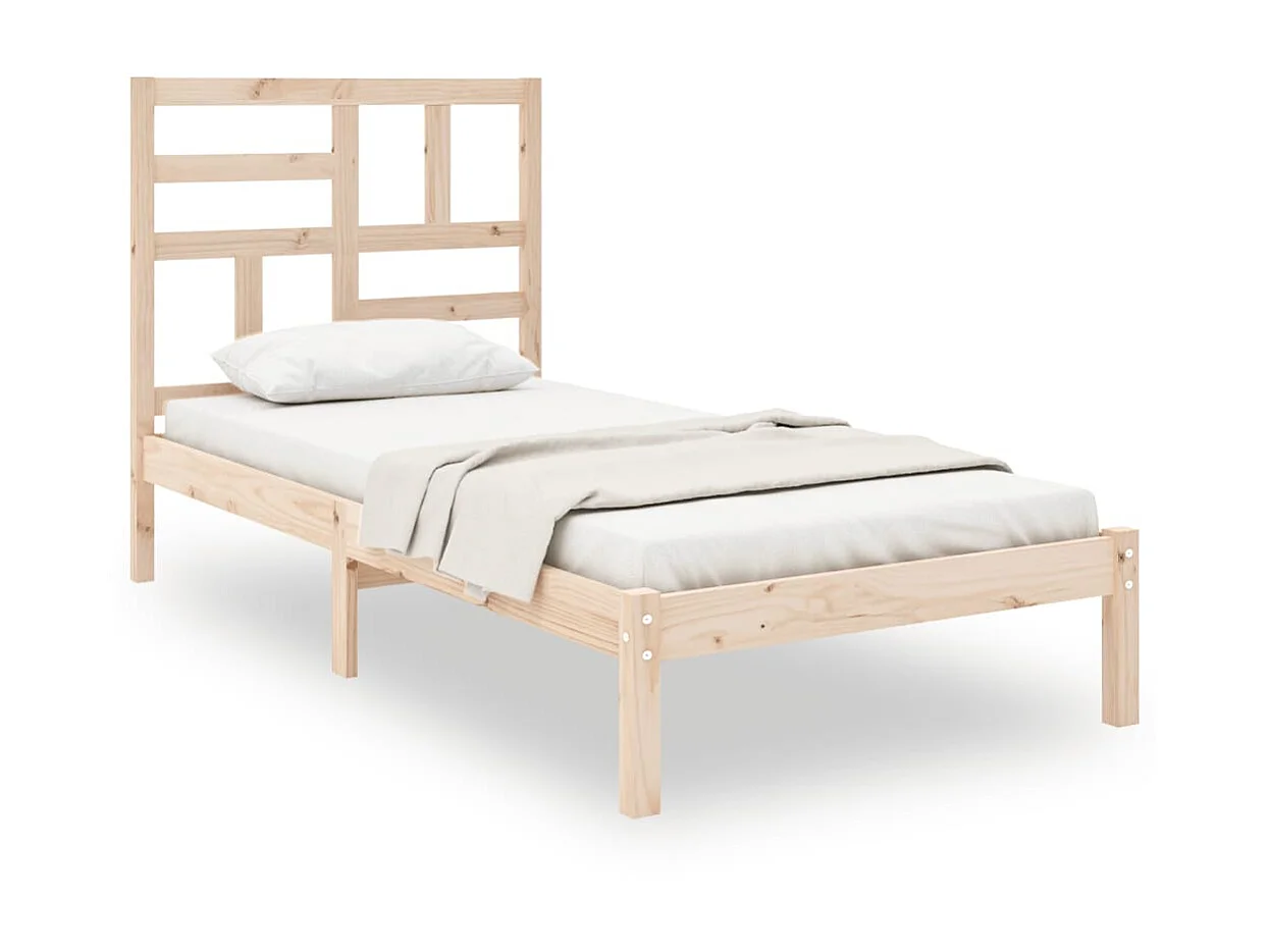 Lit-75x190 cm bois massif petit simple EGGB21764