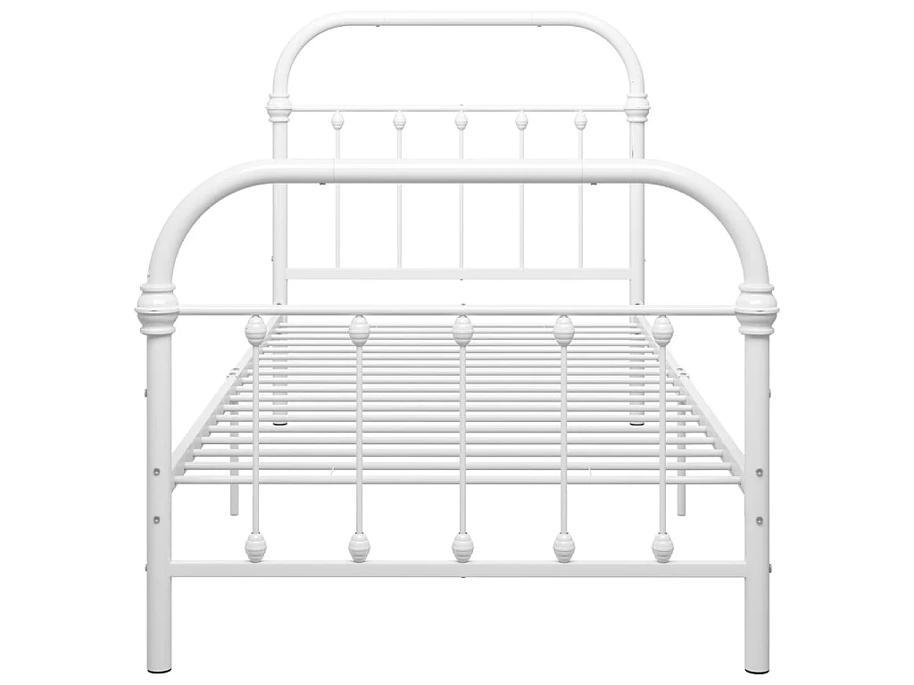Lit-100x200 cm Blanc Métal EGGB30458