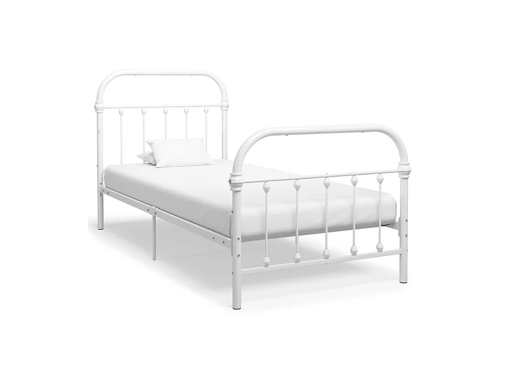 Bedframe metaal wit 100x200 cm NL95584