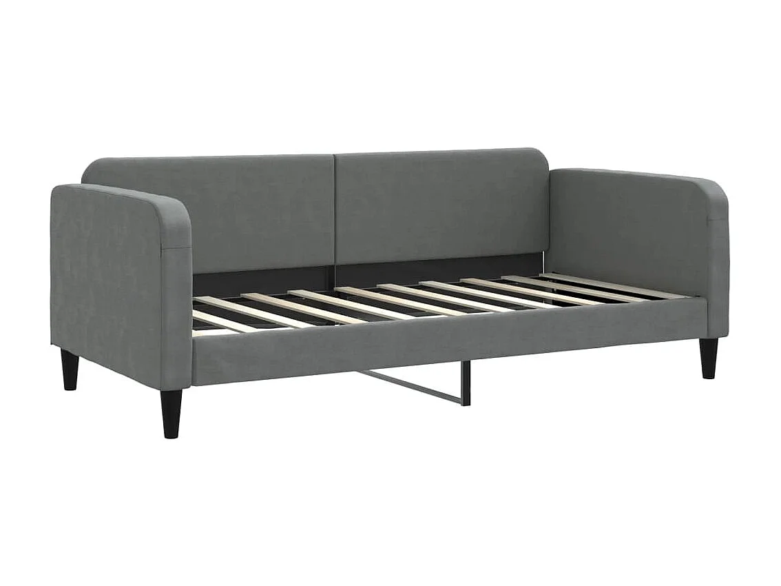 Lit-90x190 cm de repos gris foncé tissu EGGB56296