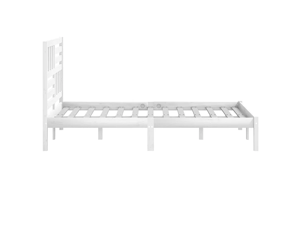 Cama 120x190 cm madera maciza de pino blanco ES91327