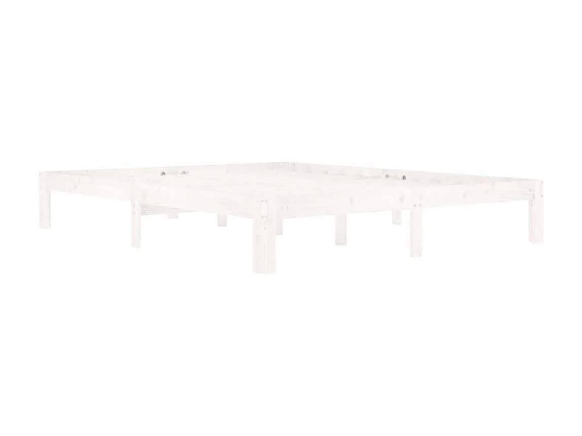 Cama 160x200 cm de madera maciza de pino blanco ES89636