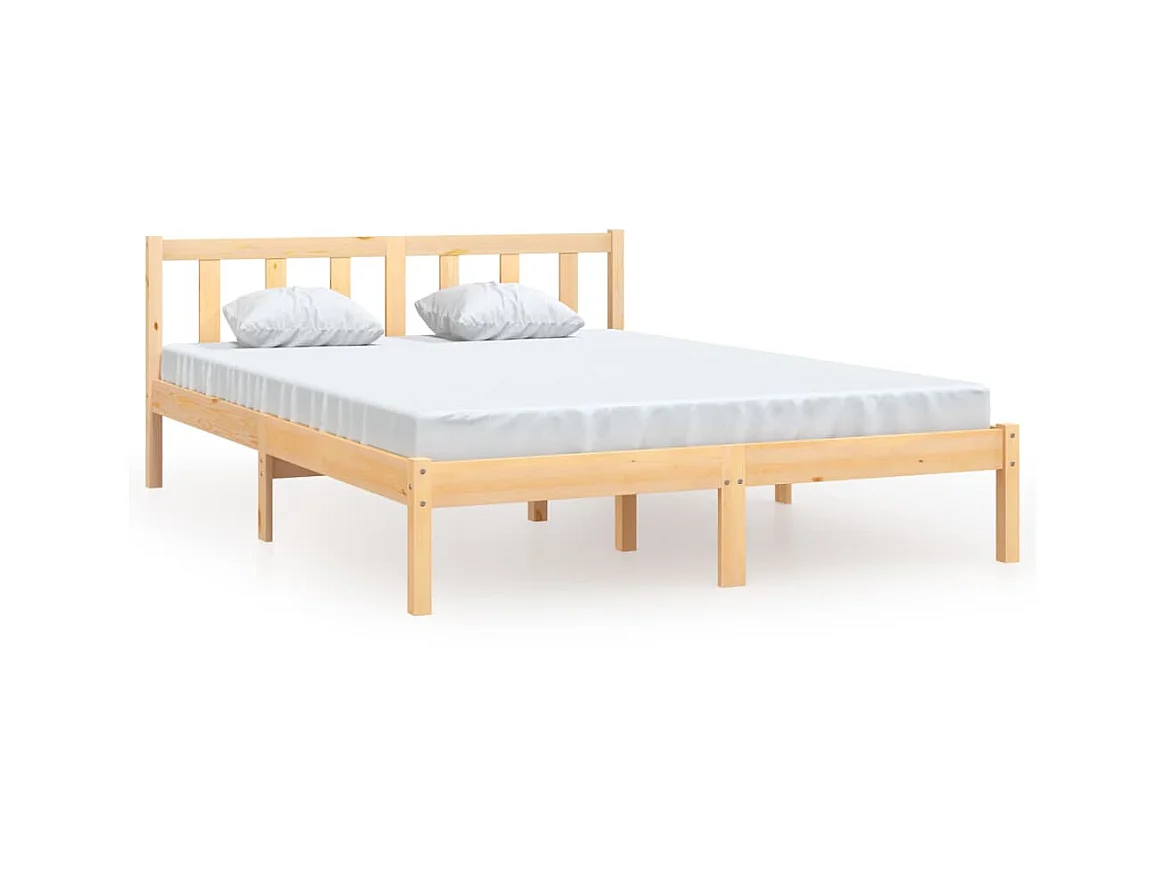 Cama 120x190 cm madera maciza de pino ES48812