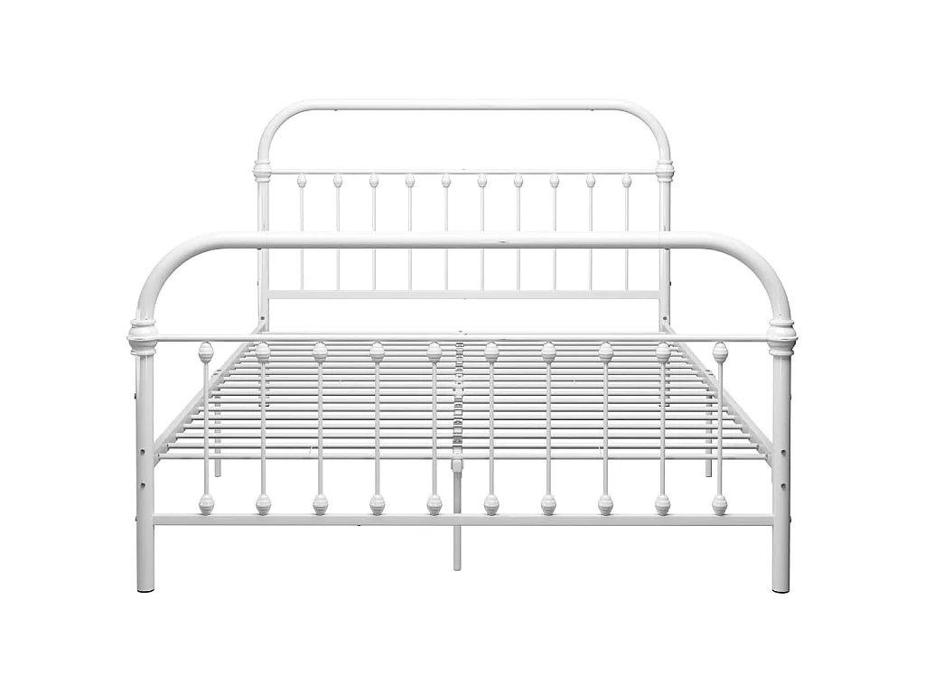 Lit-140x200 cm Blanc Métal EGGB69458
