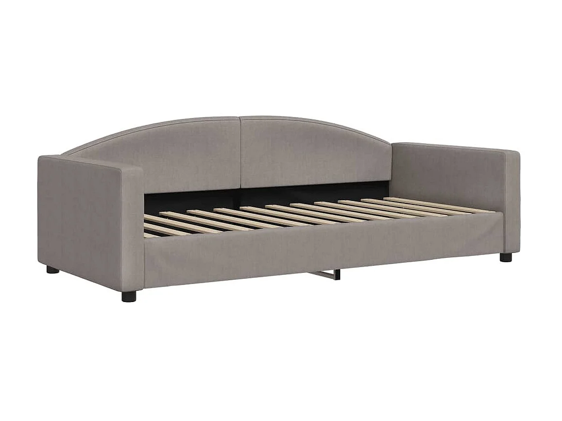 Lit-90x200 cm de repos taupe tissu EGGB96369