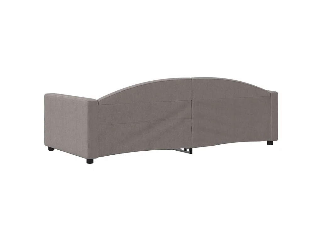 Sofá-cama 90x200 cm tecido cinzento-acastanhado PT236804