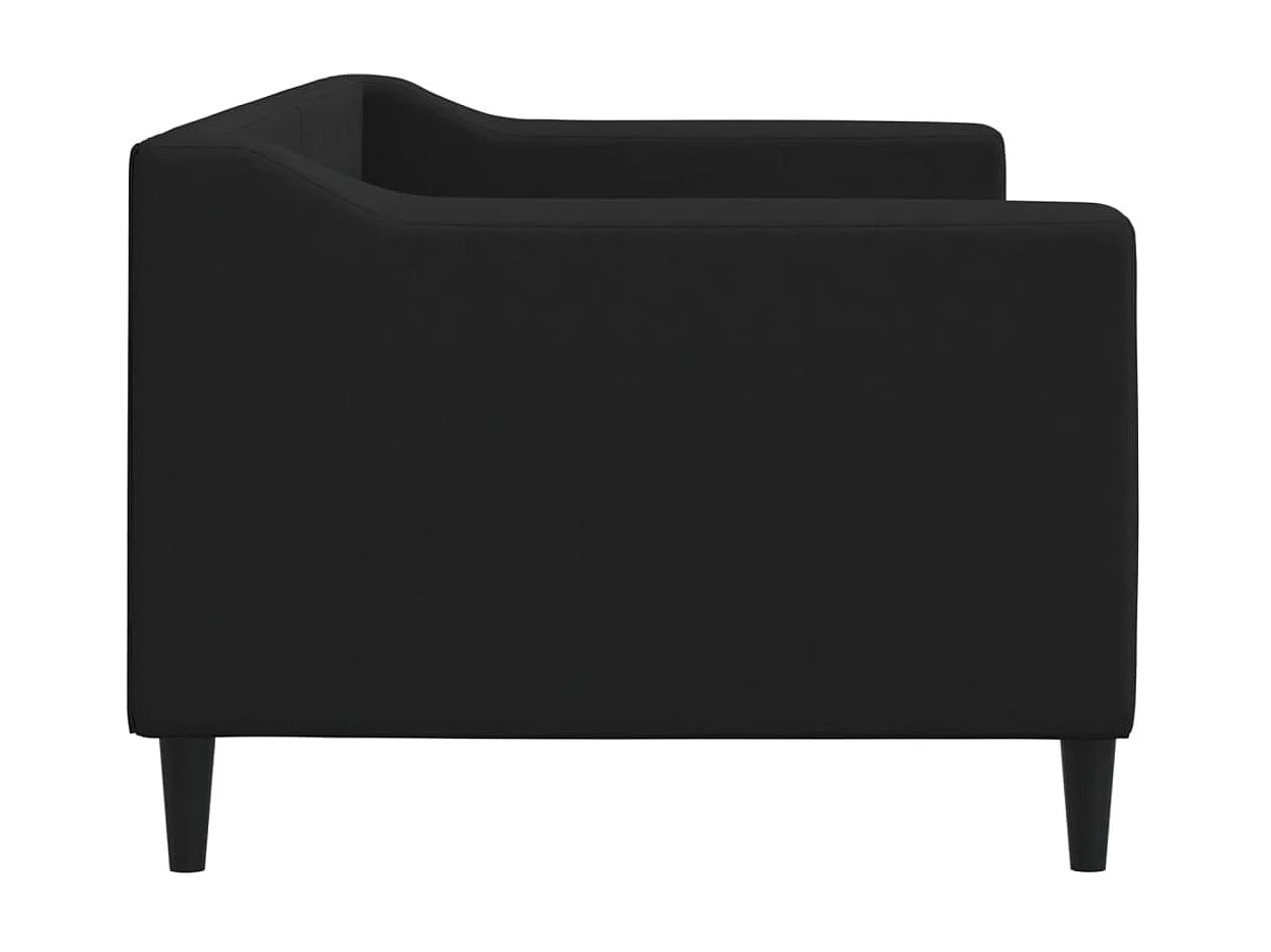 Lit-80x200 cm de repos noir tissu EGGB76153