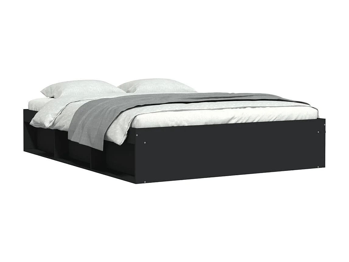 Bedframe zwart 150x200 cm King Size NL93691
