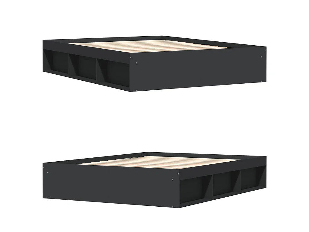 Bedframe zwart 150x200 cm King Size NL93691