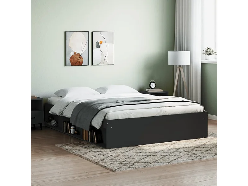 Bedframe zwart 150x200 cm King Size NL93691