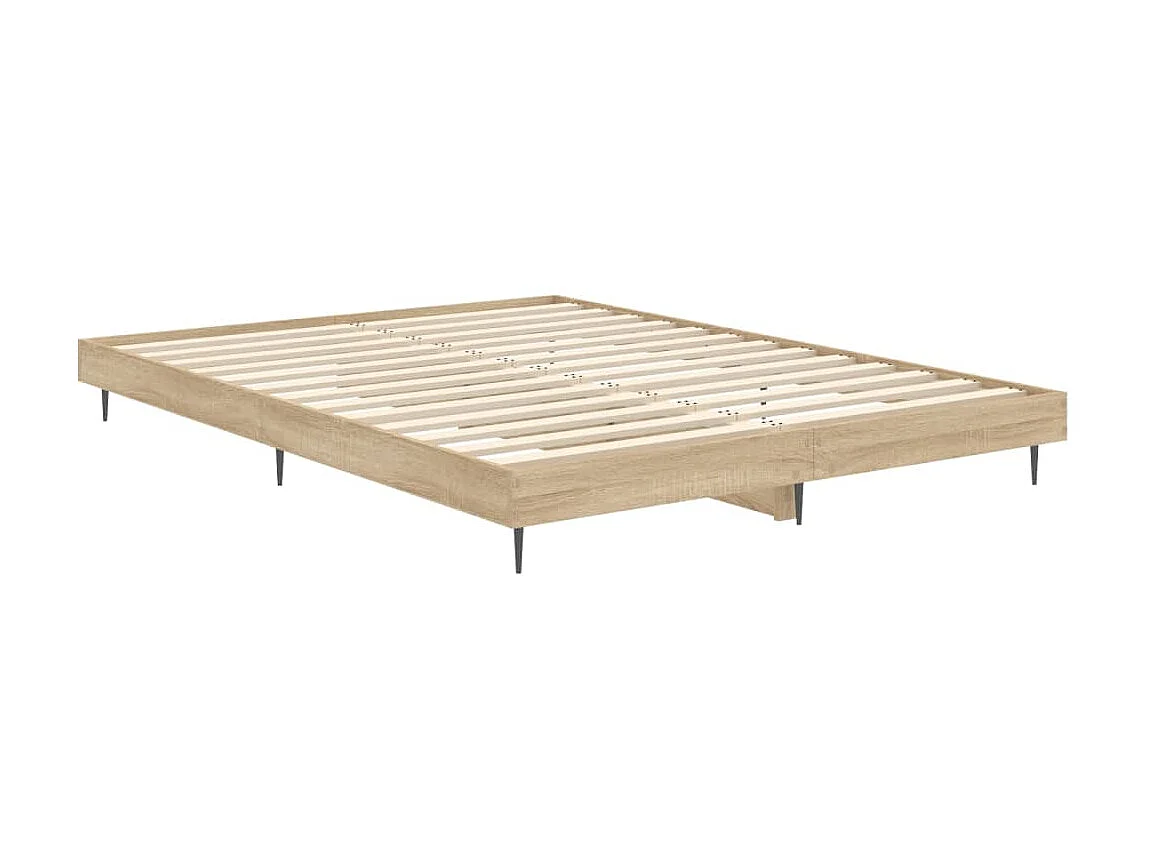 Bedframe bewerkt hout sonoma eikenkleurig 90x190 cm NL89594