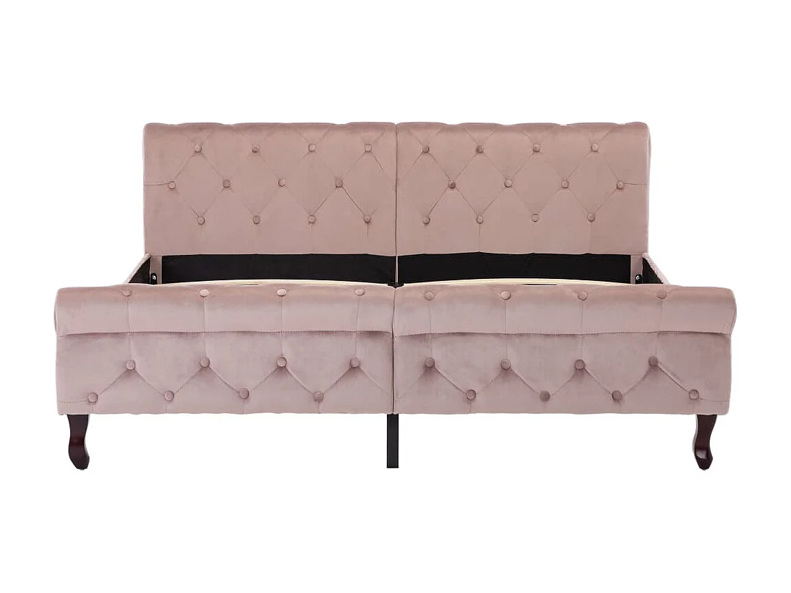 Bedframe fluweel roze 160x200 cm NL10475