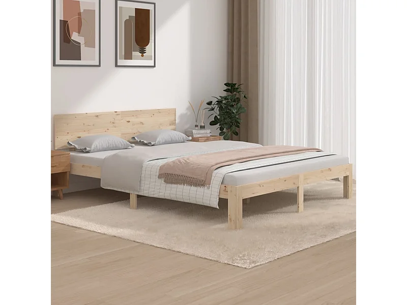Bedframe massief hout 150x200 cm NL98943