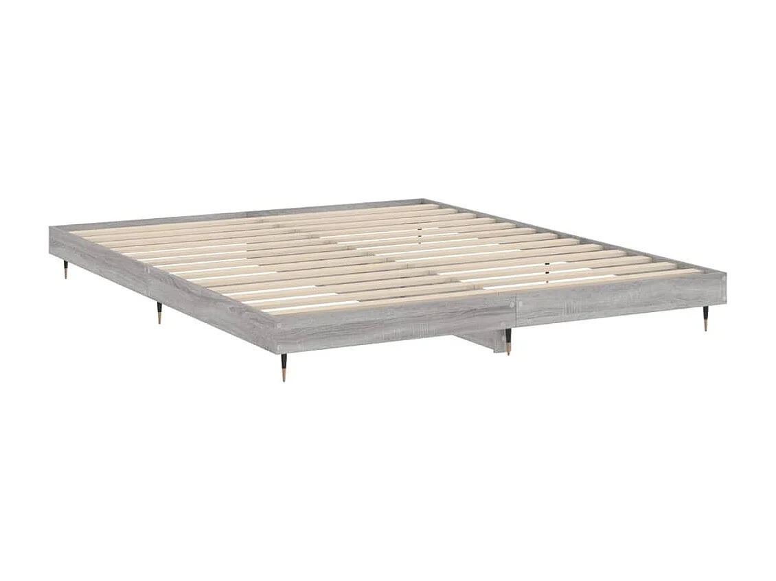 Bedframe bewerkt hout grijs sonoma eikenkleurig 120x200 cm NL78642