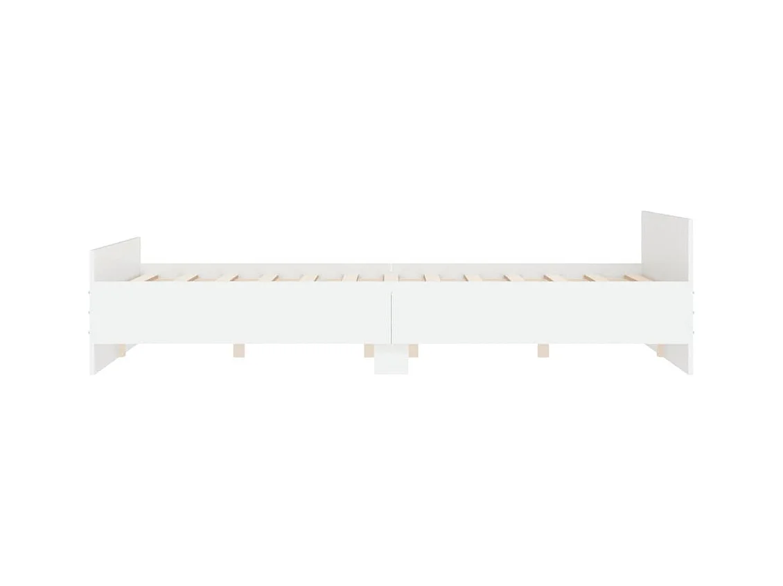 Lit-120x200 cm avec tête de lit/pied de lit blanc EGGB50010