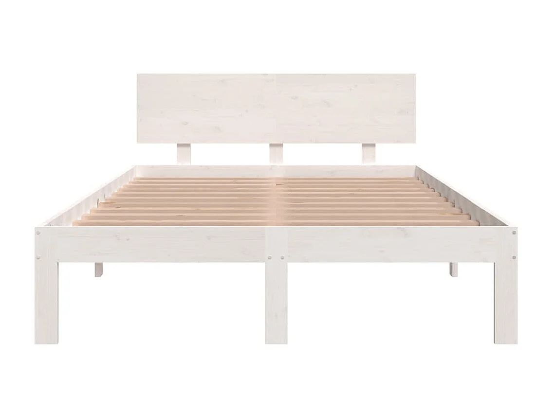 Bedframe massief hout wit 120x190 cm NL67279