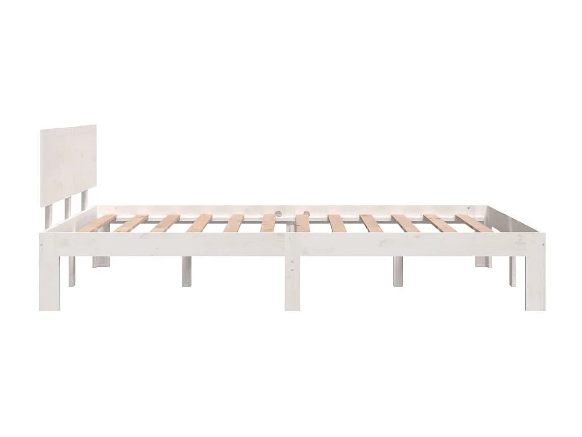 Bedframe massief hout wit 120x190 cm NL67279