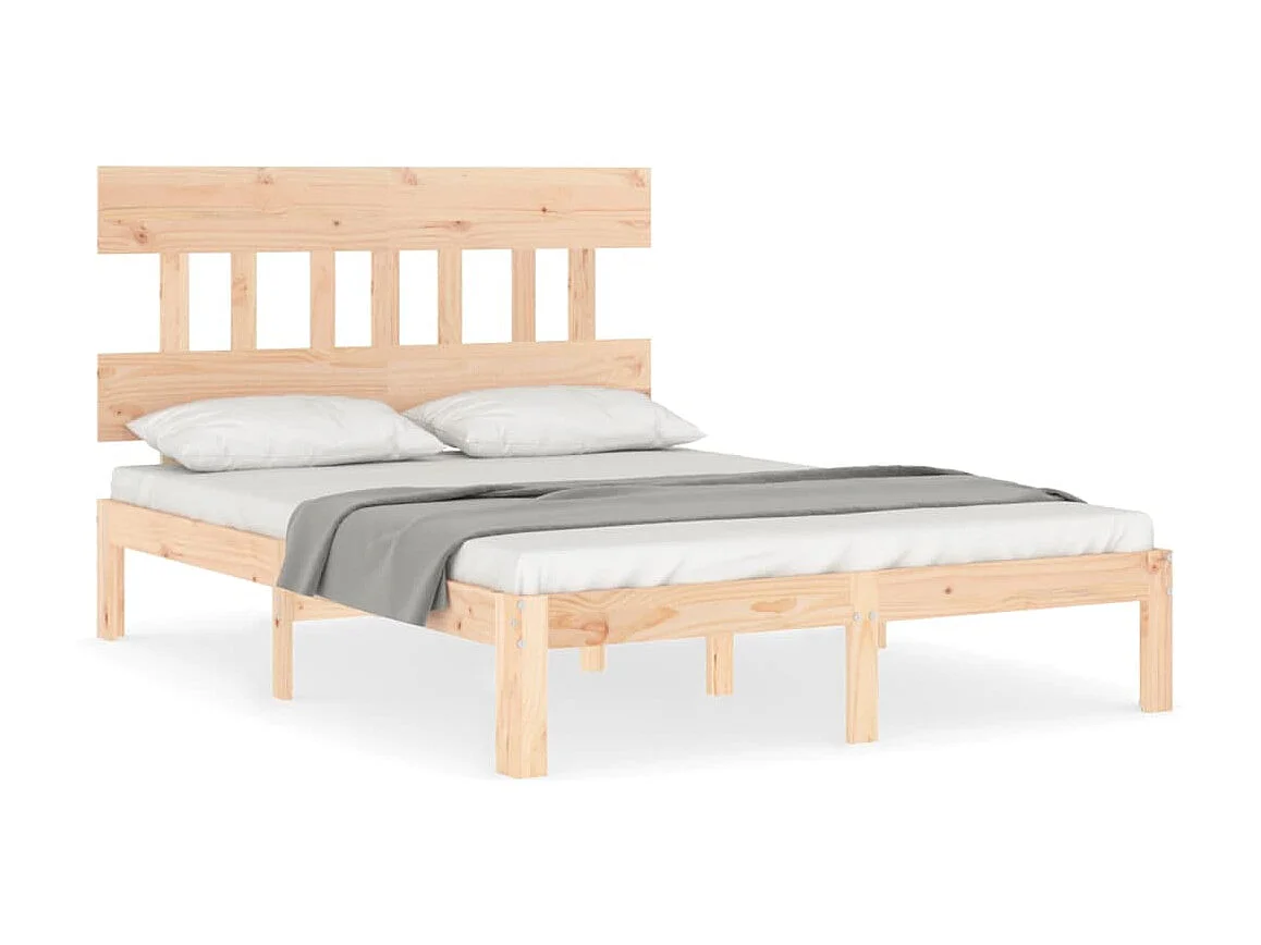 Lit-120x200 cm avec tête de lit bois massif EGGB48486