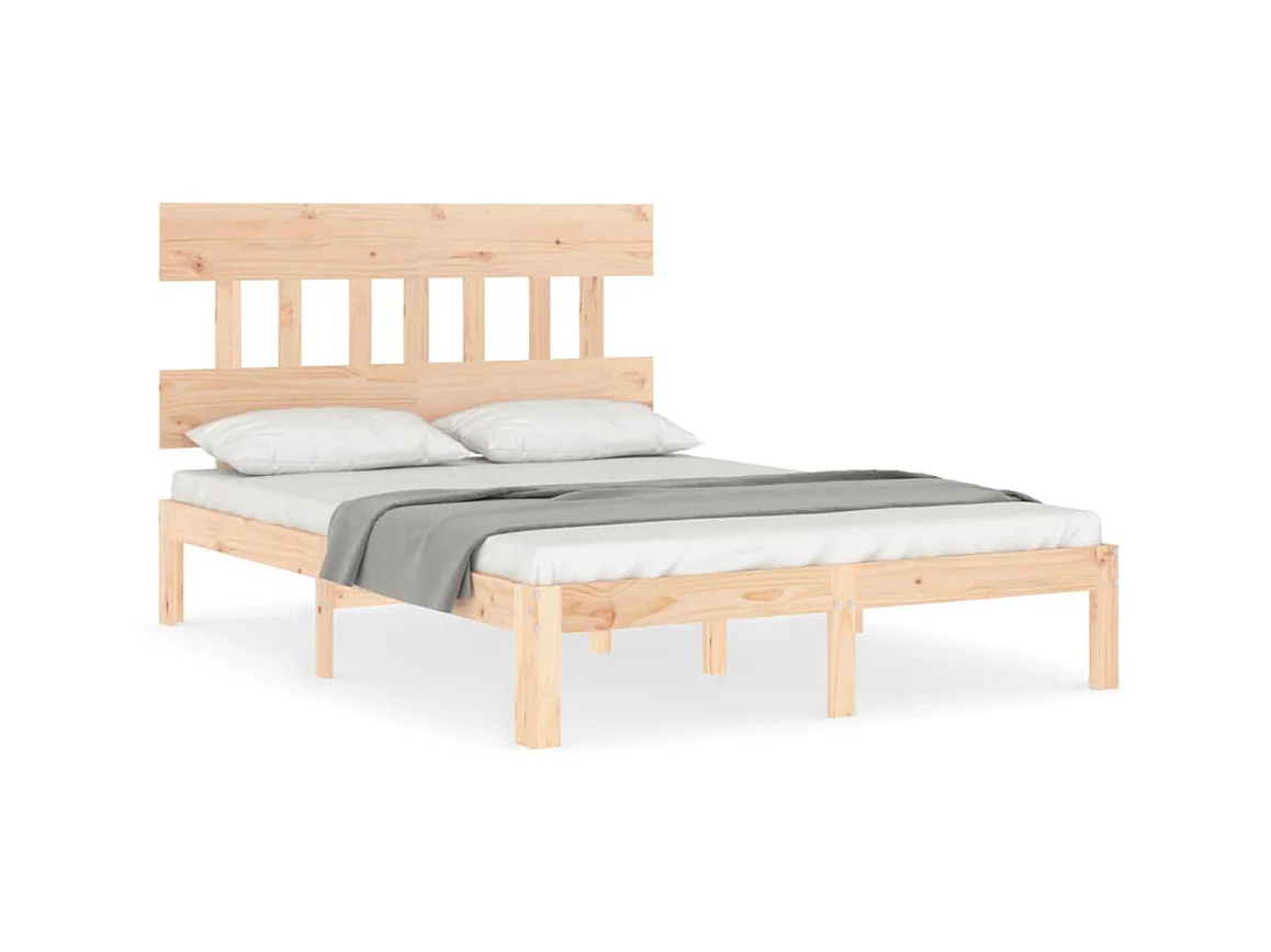 Lit-120x200 cm avec tête de lit bois massif EGGB48486