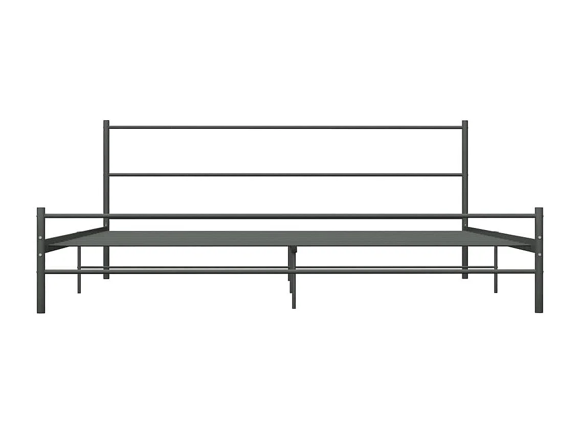 Lit-180x200 cm Gris Métal EGGB33960