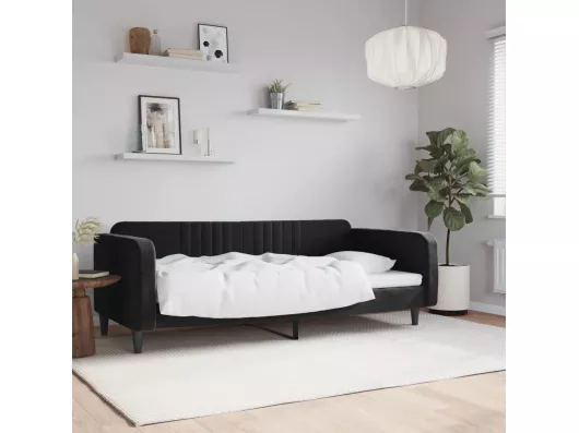 Kauf Unique Tagesbett,Sofabett Schwarz 100x200 cm Samt -gkd20712