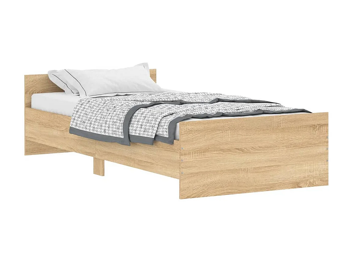 Bedframe bewerkt hout sonoma eikenkleurig 90x200 cm NL38342