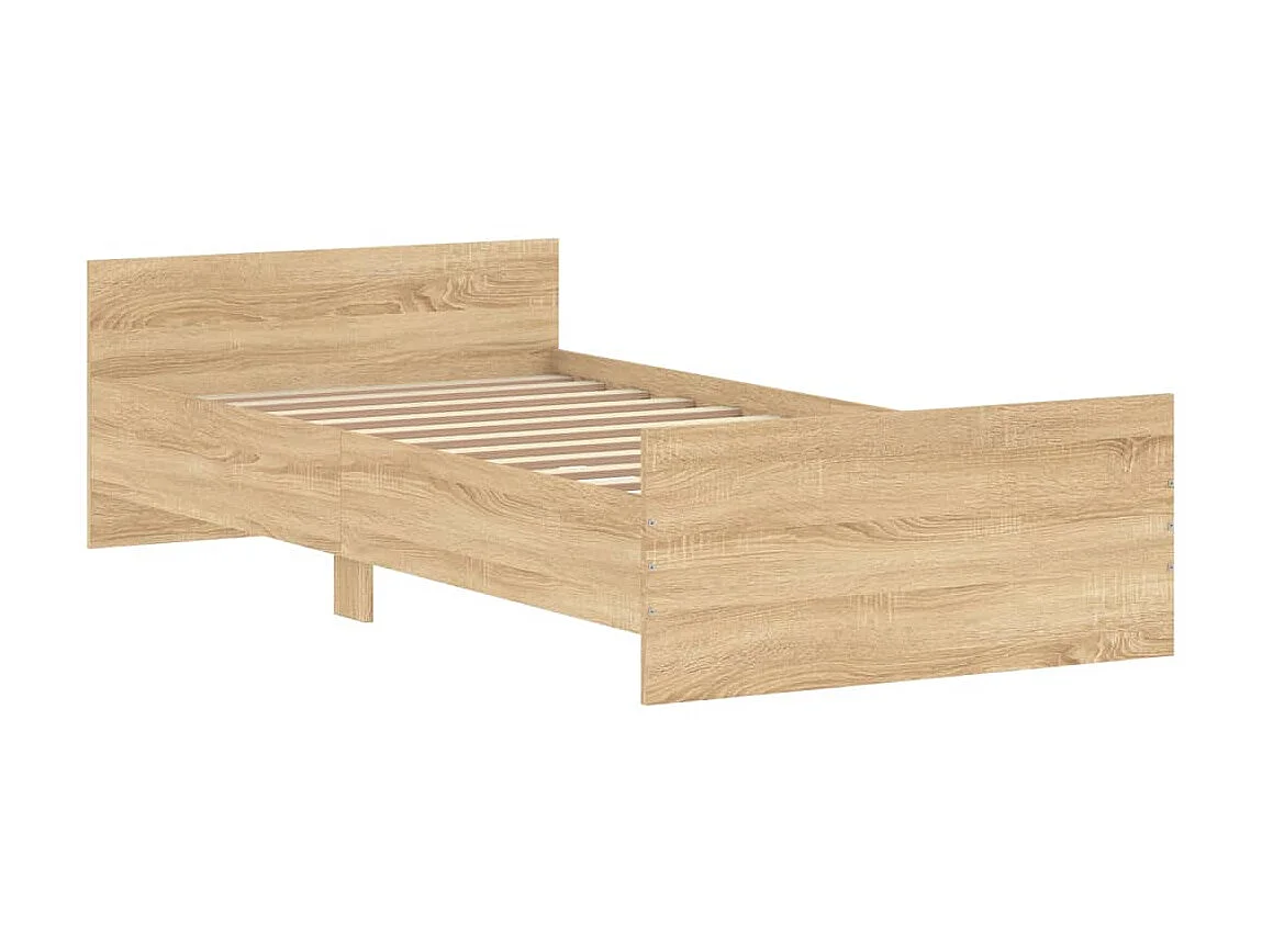 Bedframe bewerkt hout sonoma eikenkleurig 90x200 cm NL38342