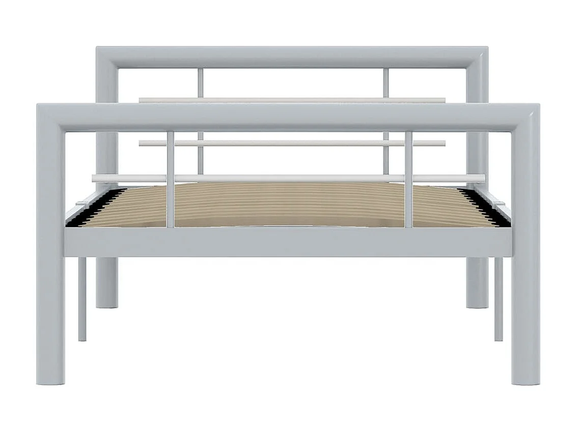 Bedframe metaal grijs en wit 100x200 cm NL46406