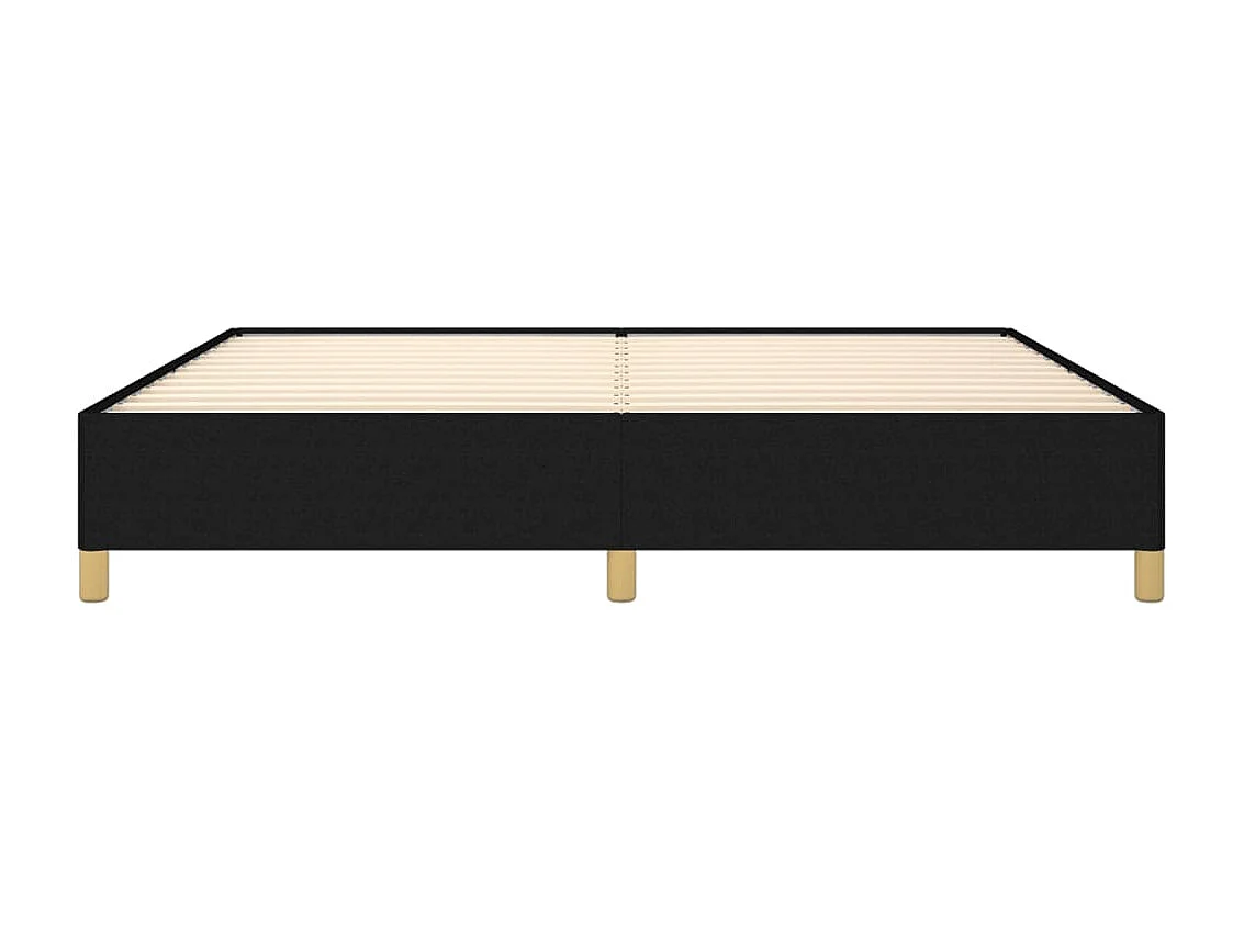 Lit-200x200 cm Noir Tissu EGGB46356