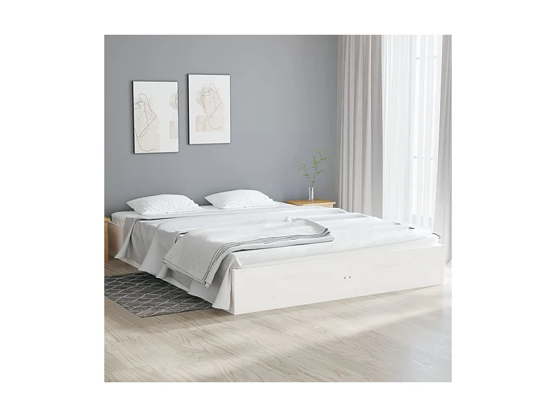 Lit-120x190 cm blanc bois massif petit double EGGB69208