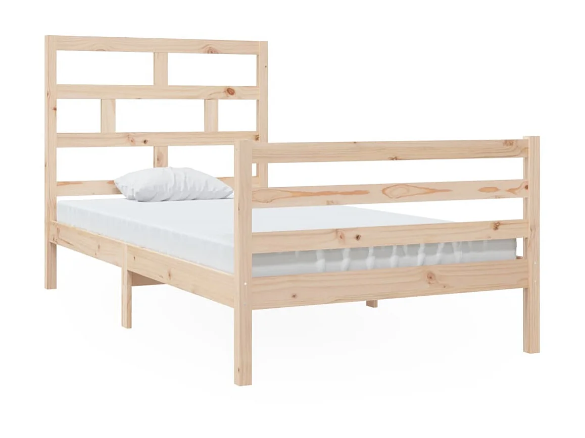 Lit-100x200 cm Bois de pin massif EGGB97552