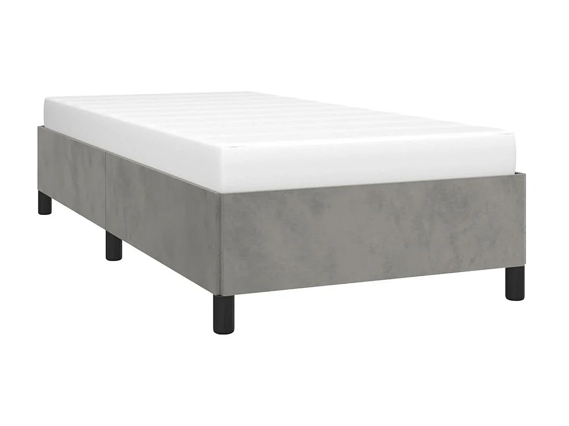 Cama 80x200 cm veludo cinzento-claro PT424662