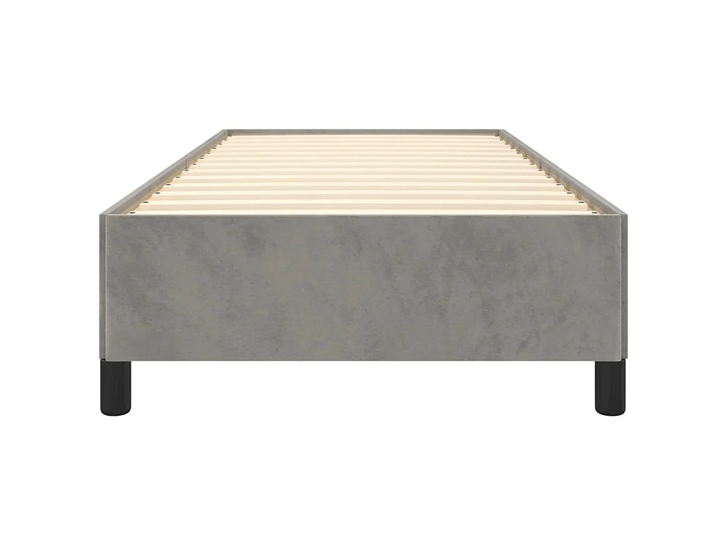 Cama 80x200 cm veludo cinzento-claro PT424662