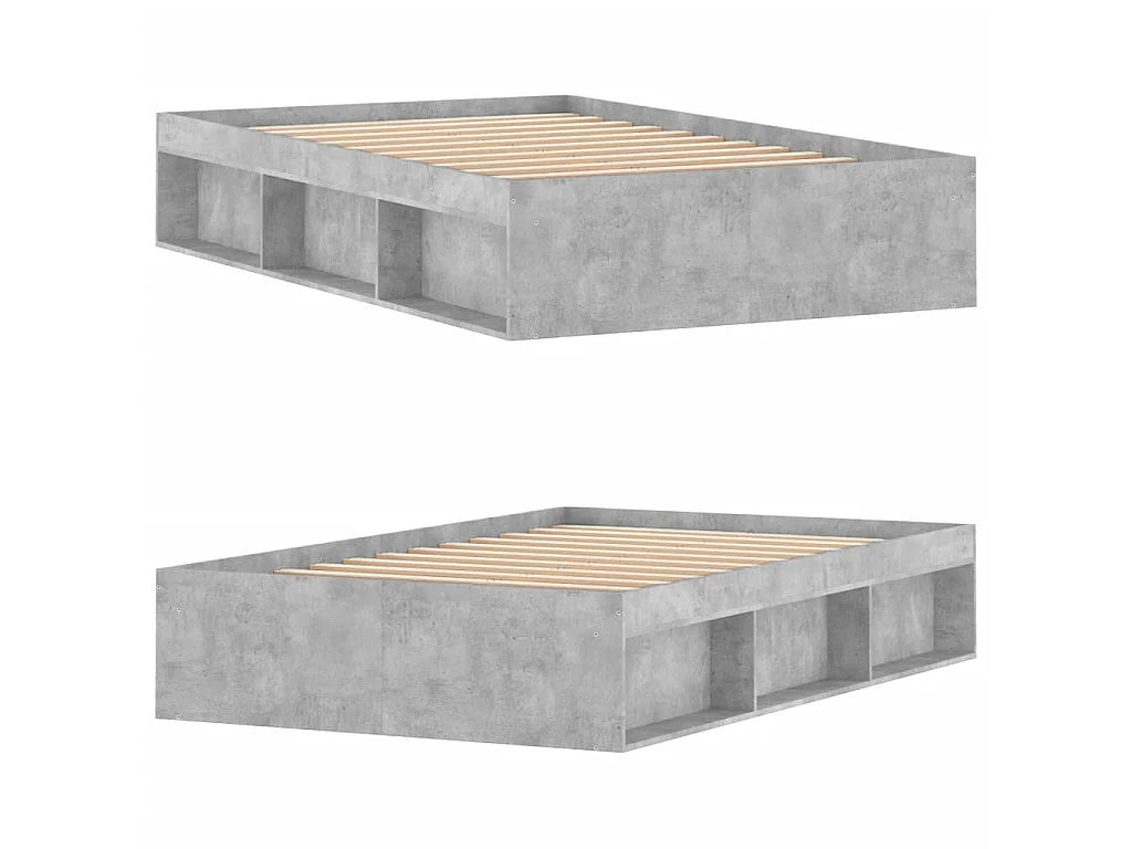 Lit-120x200 cm gris béton EGGB98906