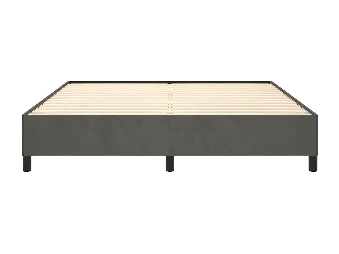 Cama 180x200 cm de terciopelo gris oscuro ES72930