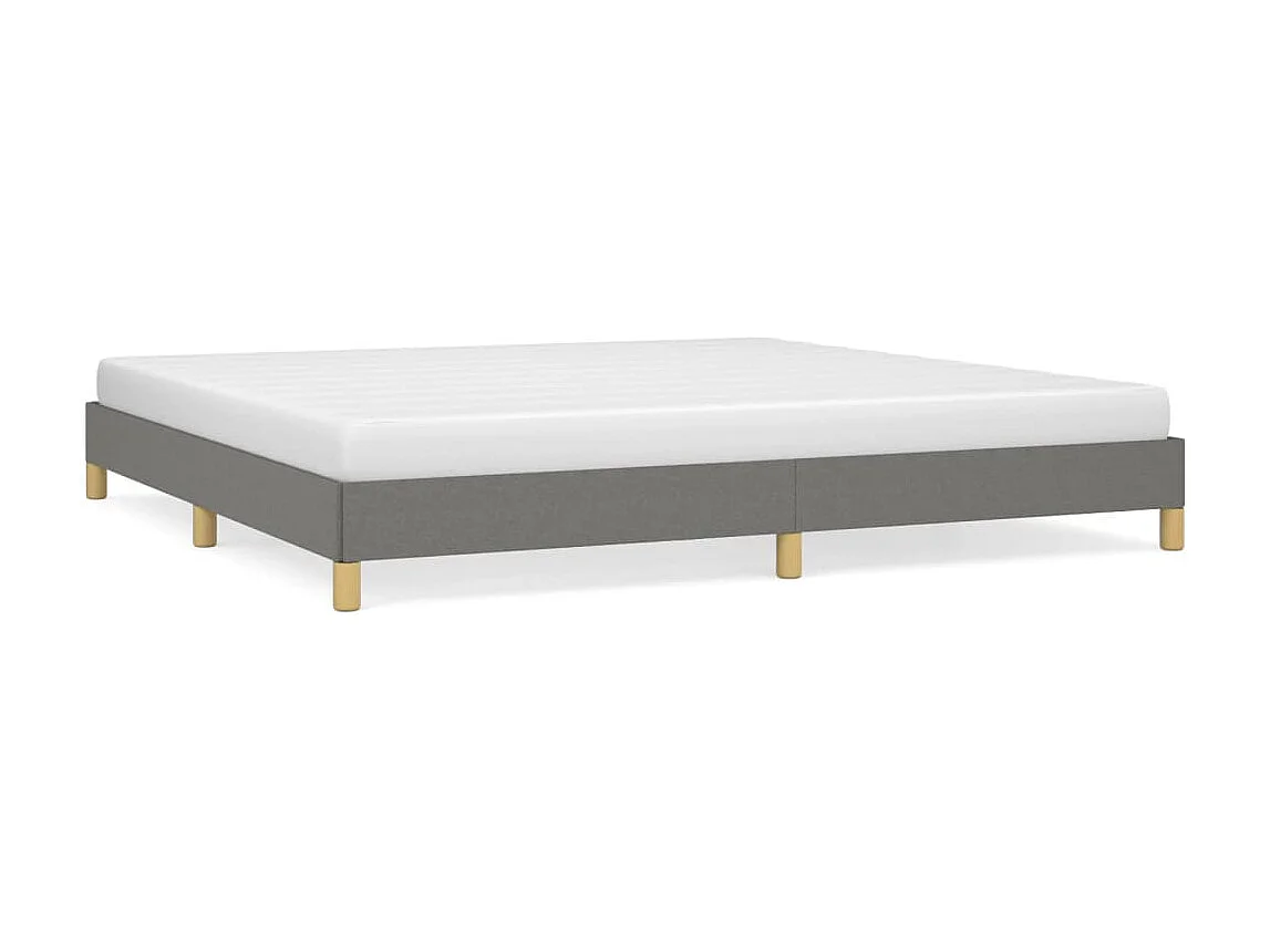Lit-200x200 cm Gris foncé Tissu EGGB47959