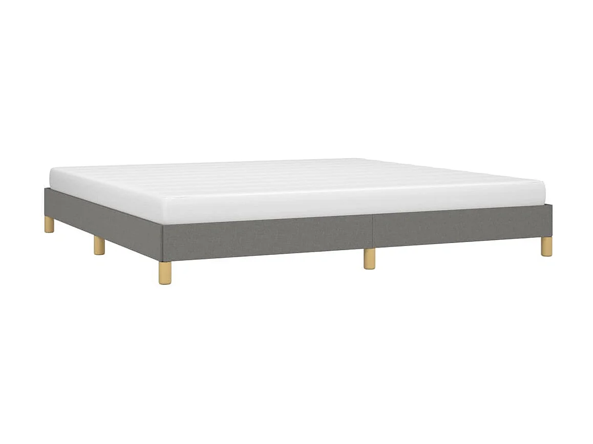 Lit-200x200 cm Gris foncé Tissu EGGB47959