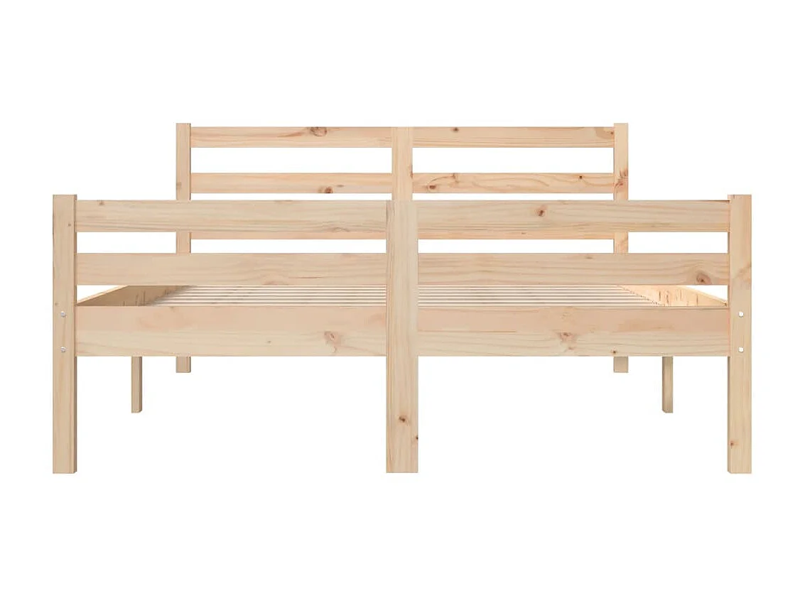Lit-135x190 cm bois massif double EGGB67463