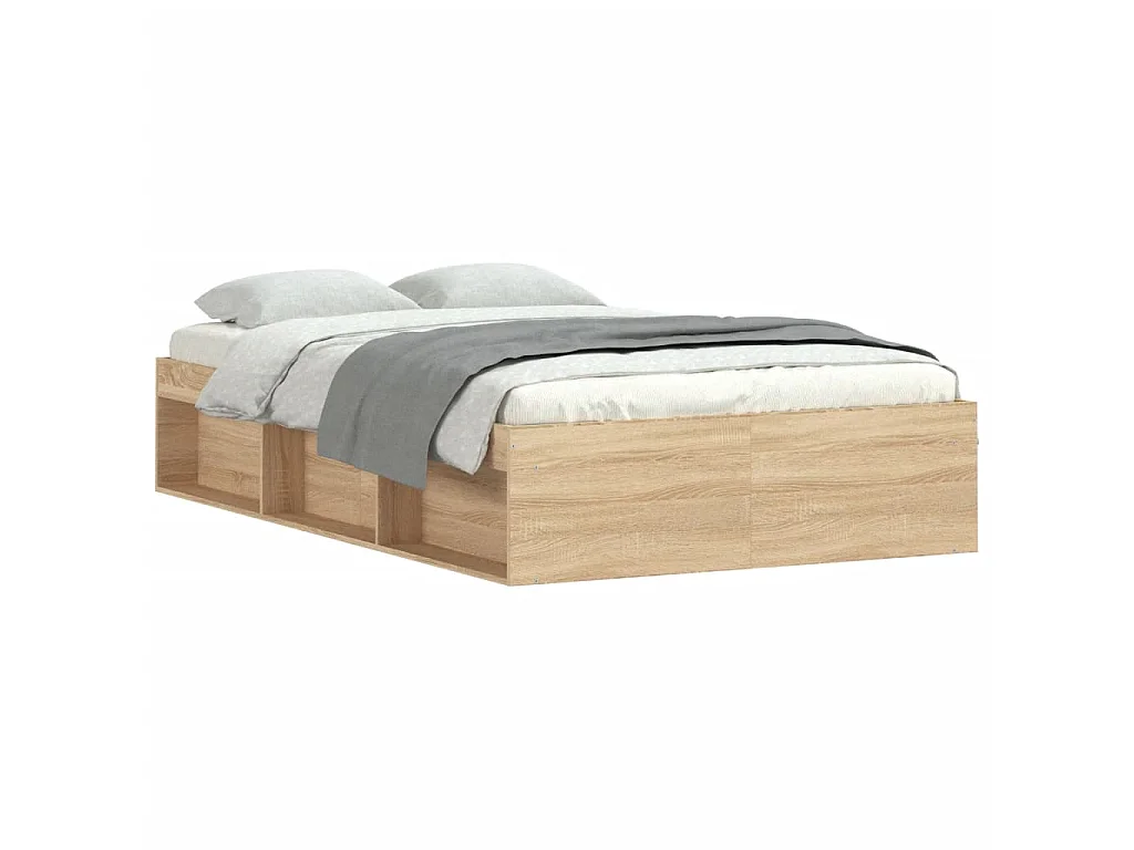 Lit-120x190 cm chêne sonoma petit double EGGB14164