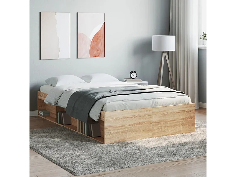 Lit-120x190 cm chêne sonoma petit double EGGB14164