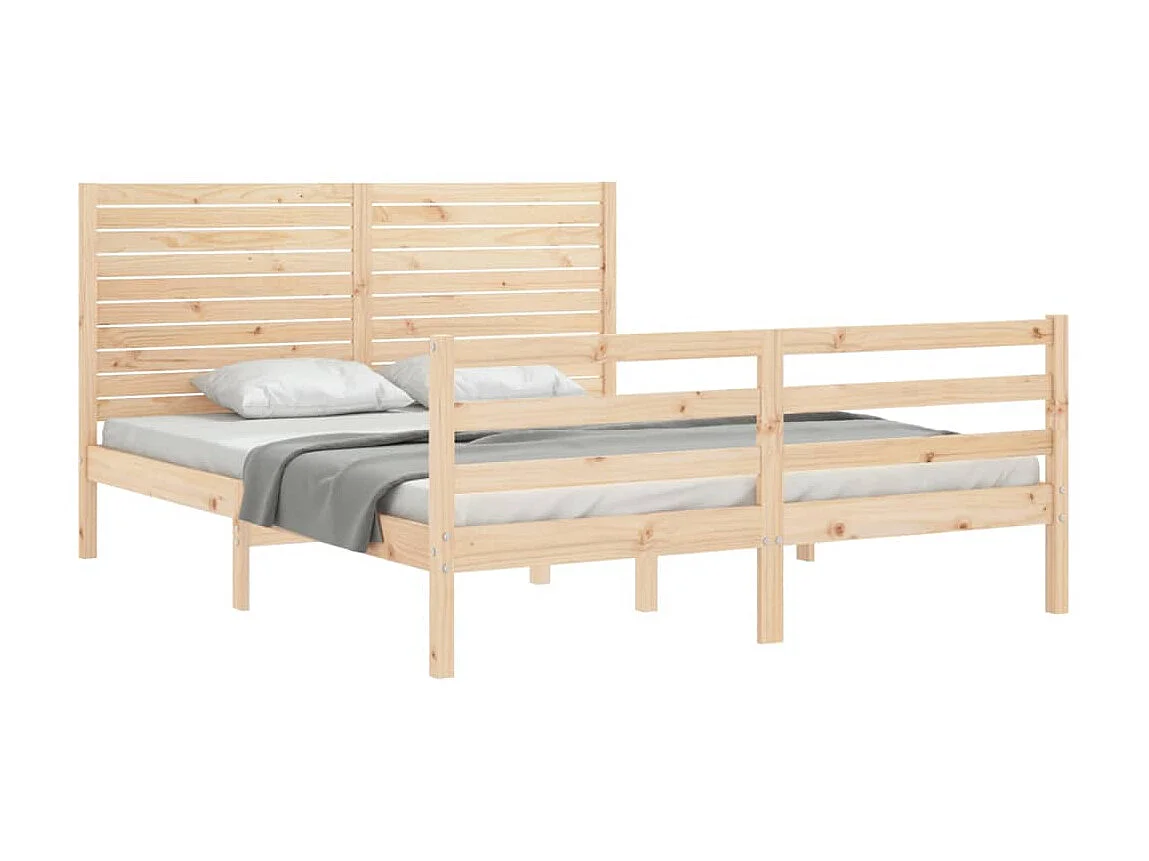 Cama King Size com cabeceira madeira maciça PT220507