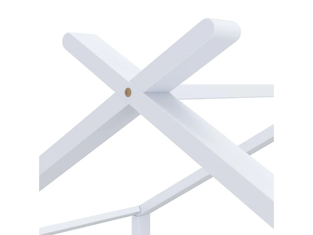 Cama 70x140 cm infantil madera maciza pino blanco ES67890