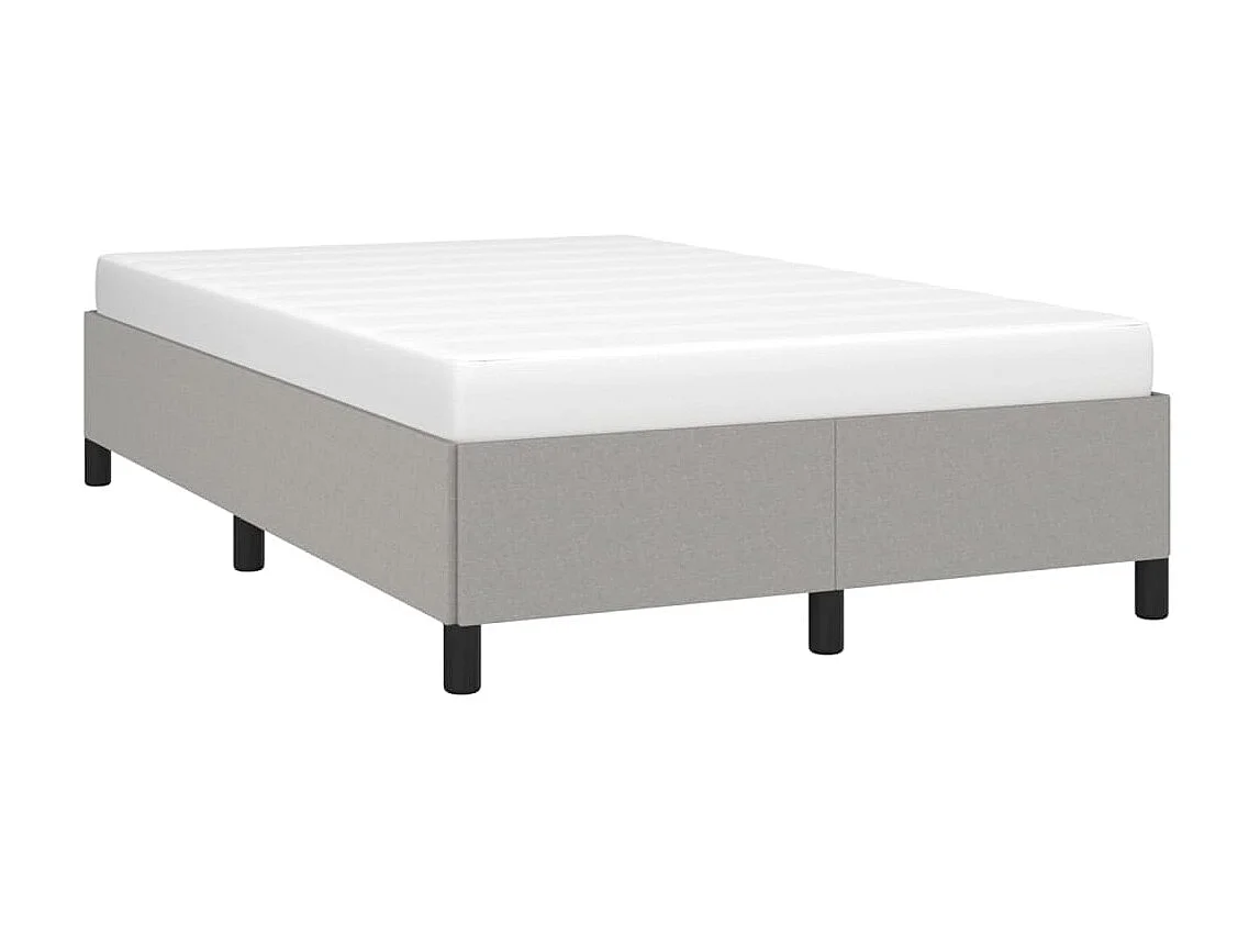 Cama 120x200 cm tecido cinza-claro PT760392