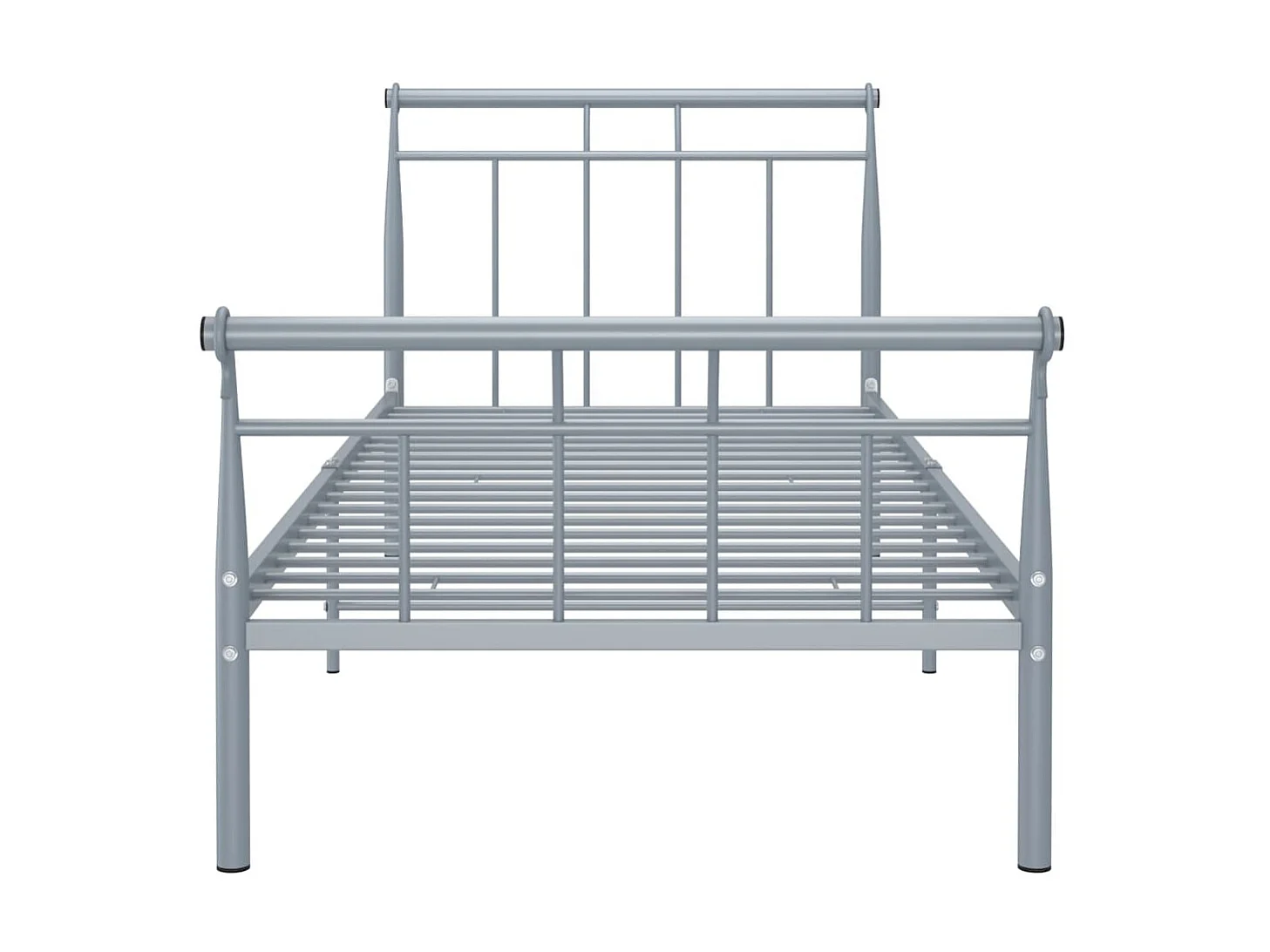 Lit-90x200 cm Gris Métal EGGB46888