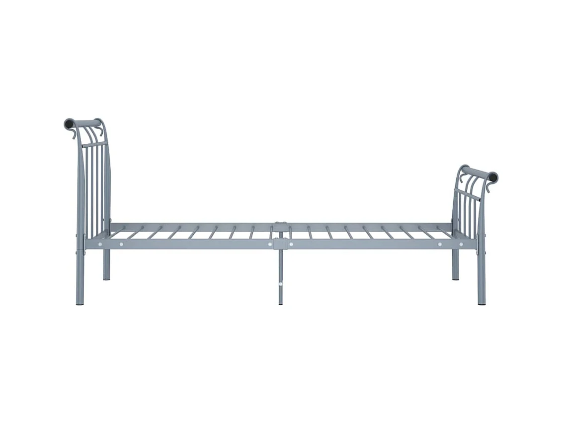 Lit-90x200 cm Gris Métal EGGB46888