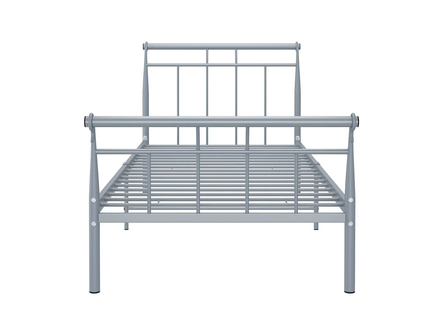 Lit-90x200 cm Gris Métal EGGB46888
