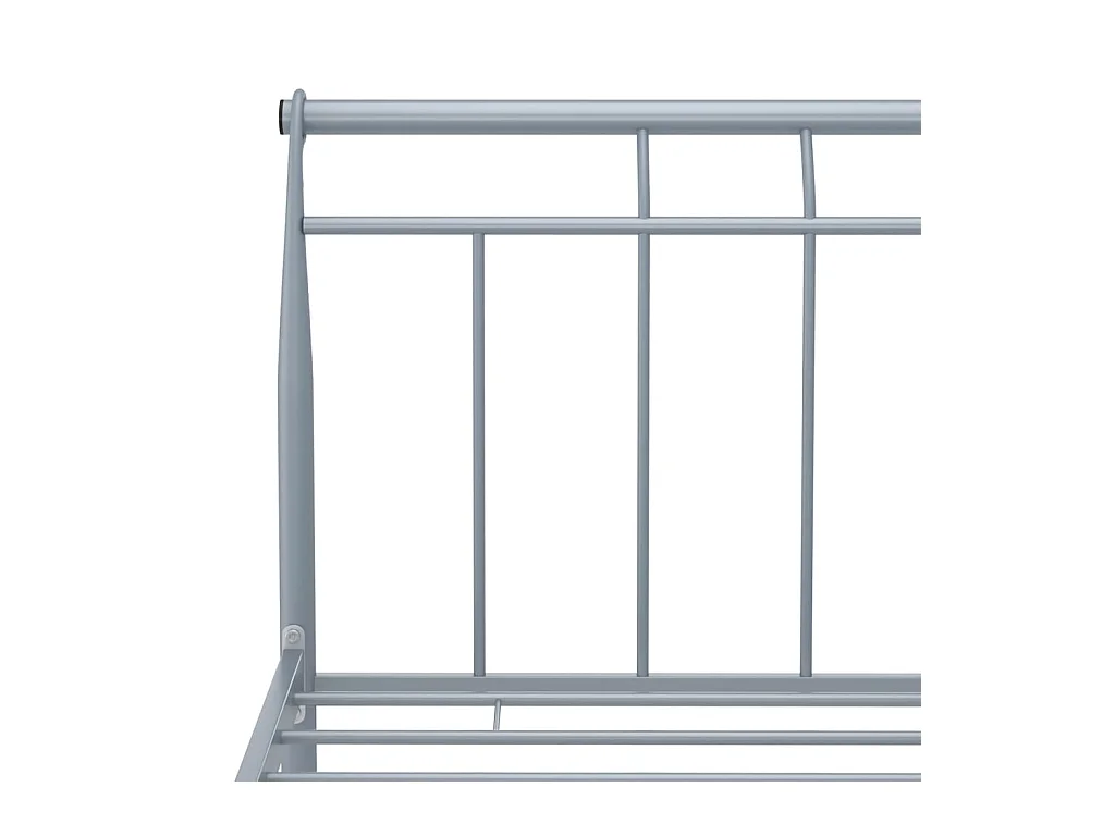 Lit-90x200 cm Gris Métal EGGB46888