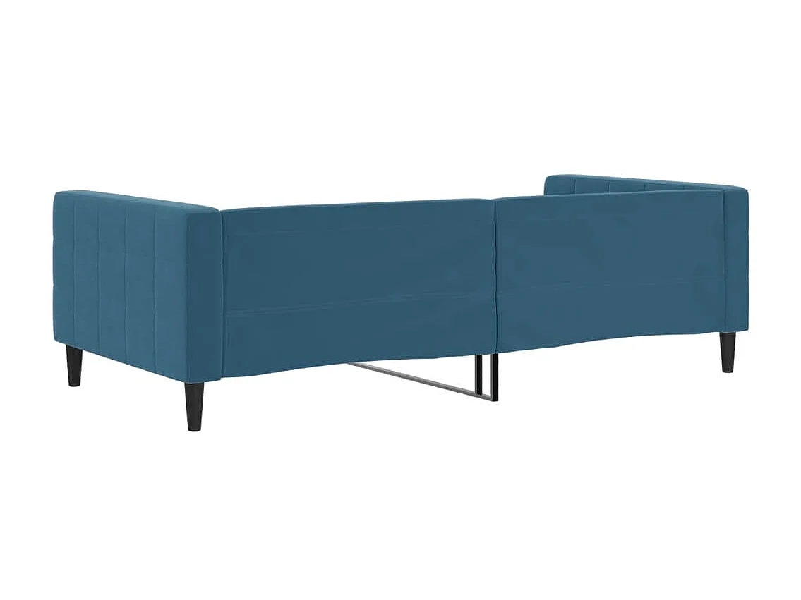 Sofá-cama 100x200 cm veludo azul PT837091