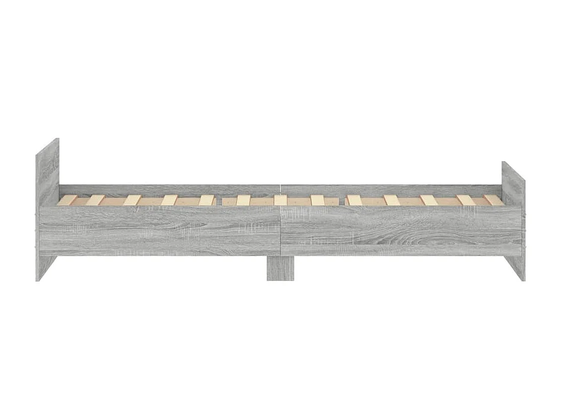 Cama 90x200 cm madera de ingeniería gris Sonoma ES99708