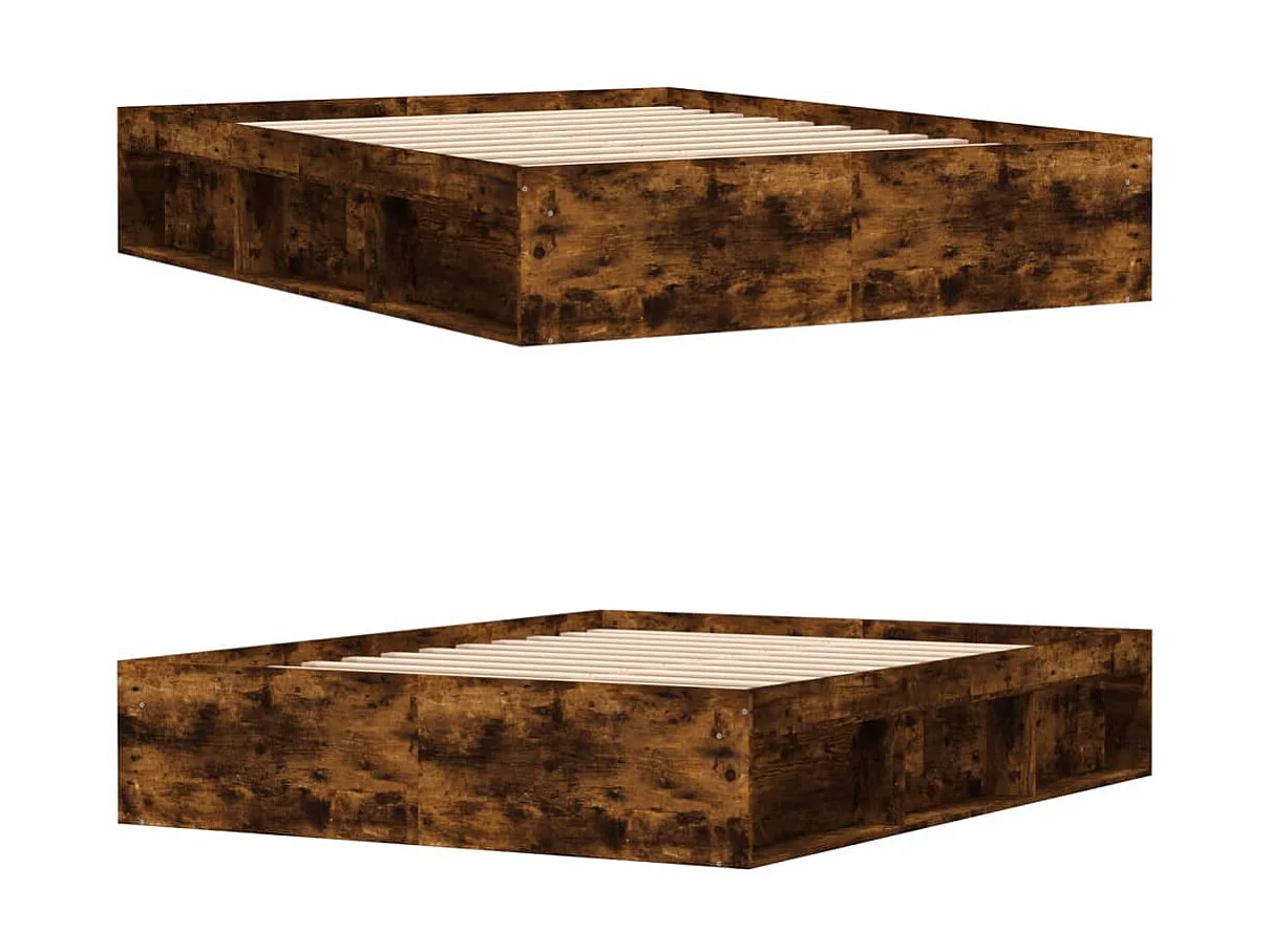 Cama 140x190 cm carvalho fumado PT702889